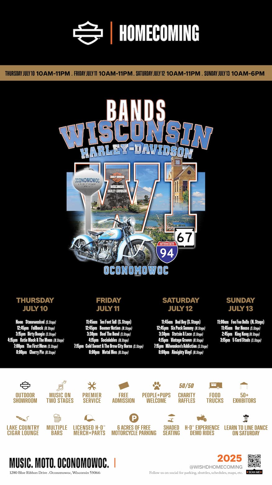2025 Homecoming Schedule Full Signage